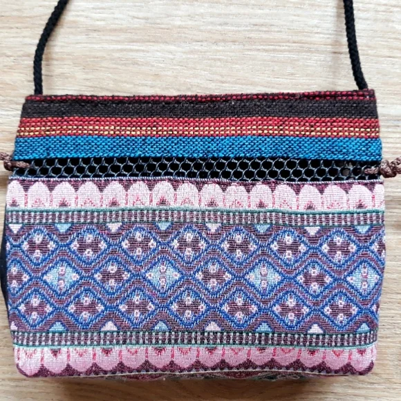 Handmade Hmong Colorful Textile Embroidered Crossbody Bag - Picture 5 of 11